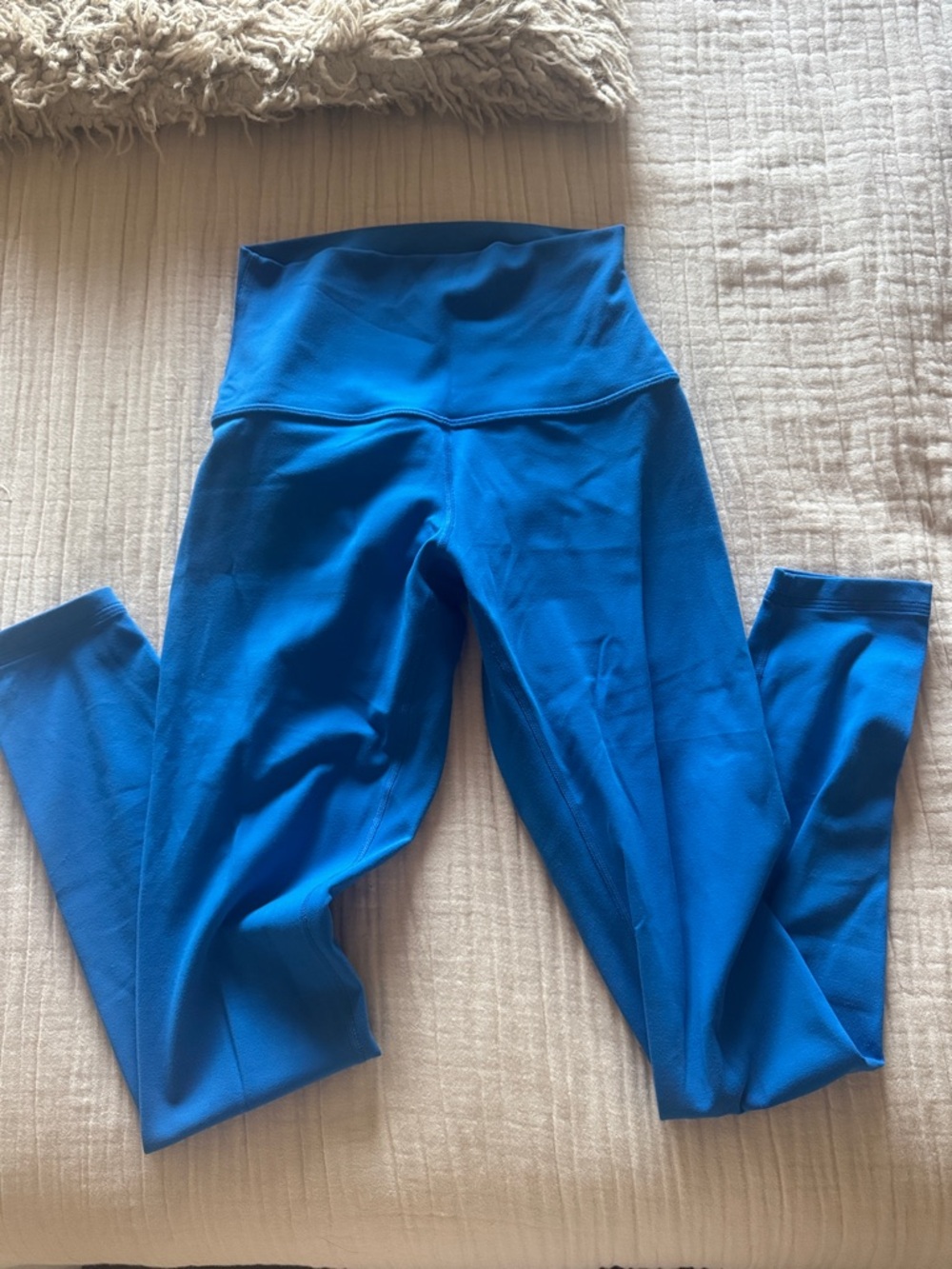 CRZ YOGA Kids High-Waist Leggings in Bright Blue